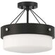 Oak Street 2 Light 13 inch Flat Black Convertible Semi Flush Ceiling Light